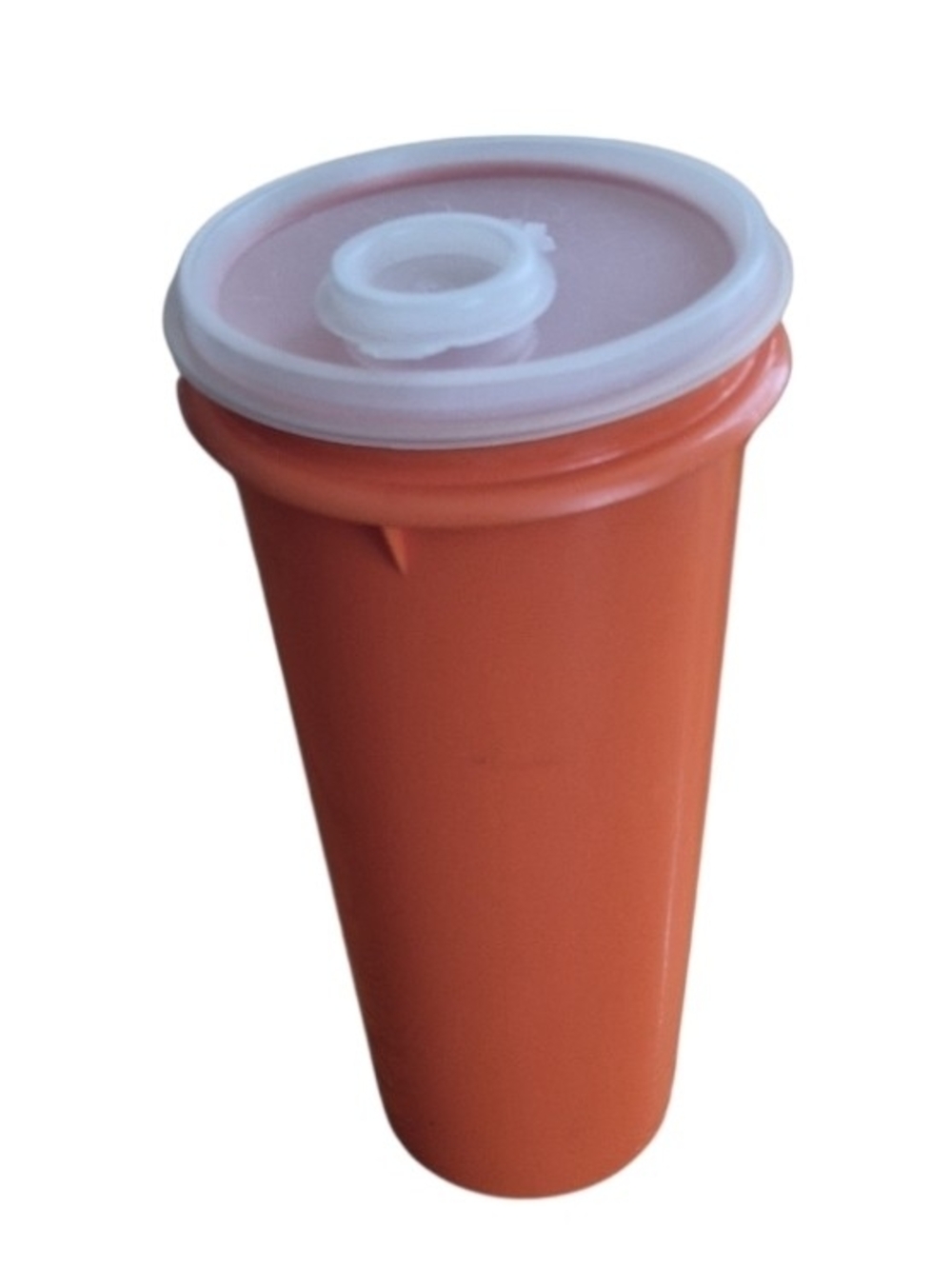 Tupperware Orange Storage Canister with White Seal Lid